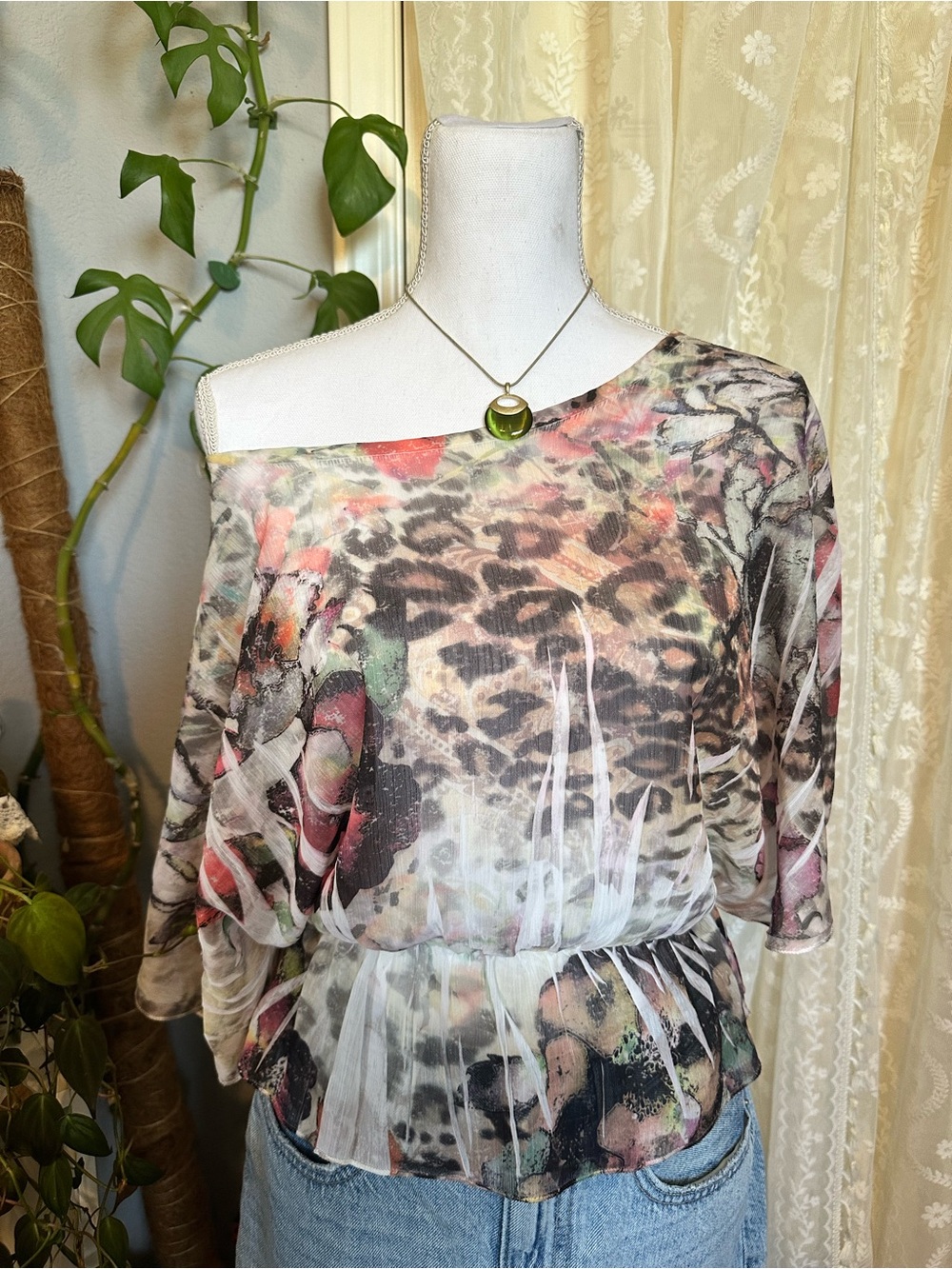 Y2K Papaya Sheer Top